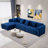 138.97" Wide Velvet Modular Sectional Sofa-2126472739-2126472738