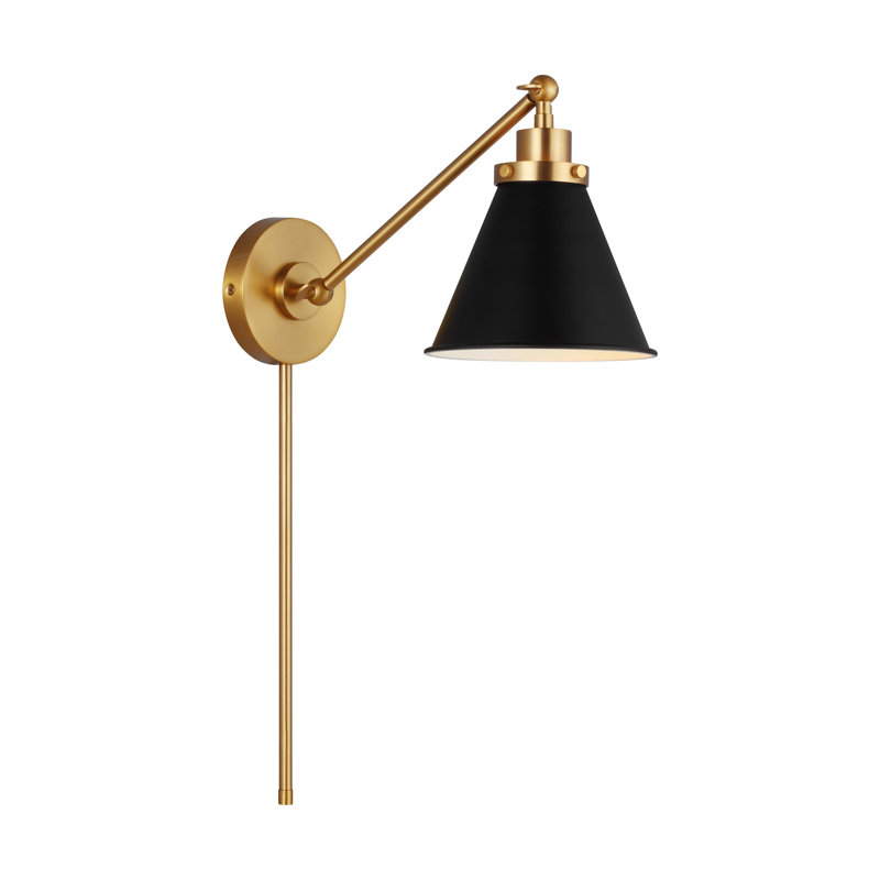 Wellfleet 1 - Light Swing Arm, Black, Gold