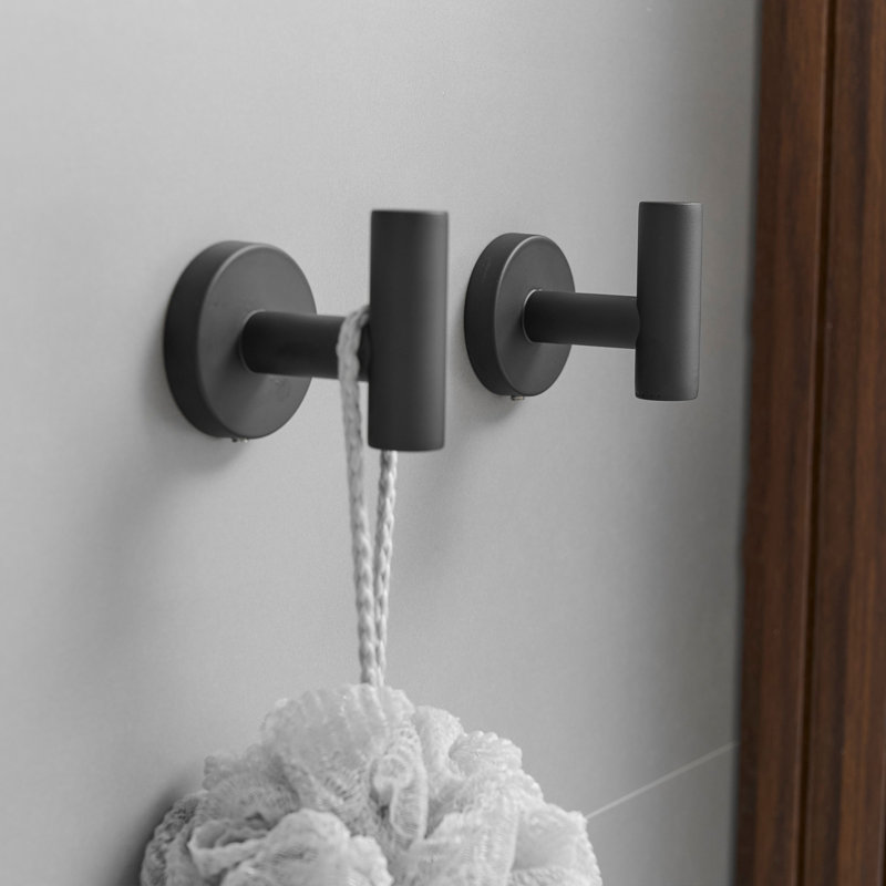 Wall Towel Hook, Matte Black
