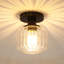 Plafonnier semi-encastré en verre 1 lumière-1376264685