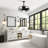 20.9" W Plug-in Caged Ceiling Fan with LED Light and Remote