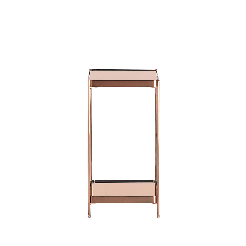 Garrity Glass Top End Table, Copper