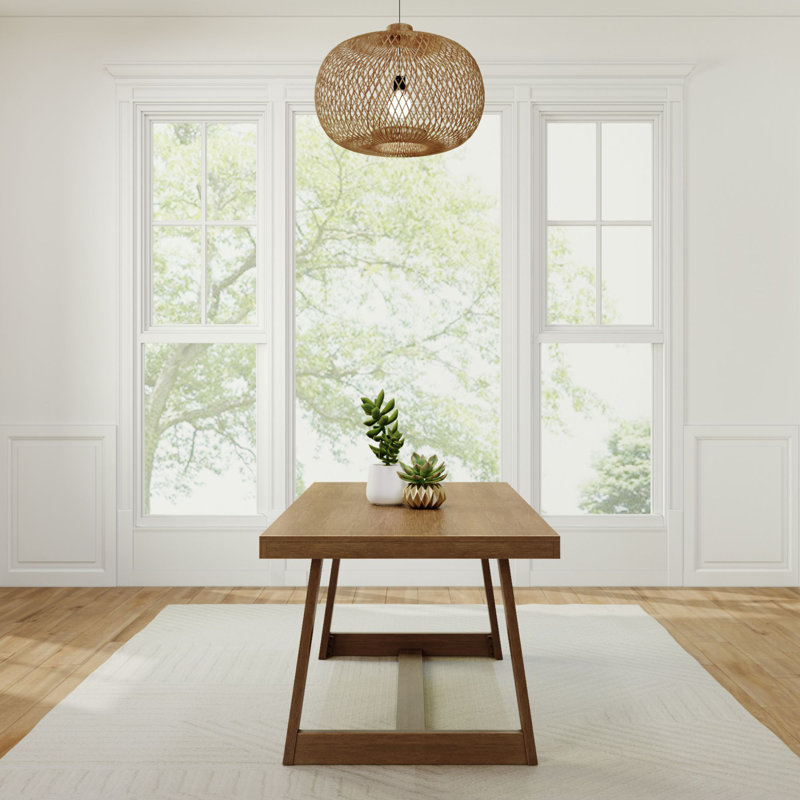 Table de salle à manger Linzy, Pacane brossée, L 36 po x L 72 po