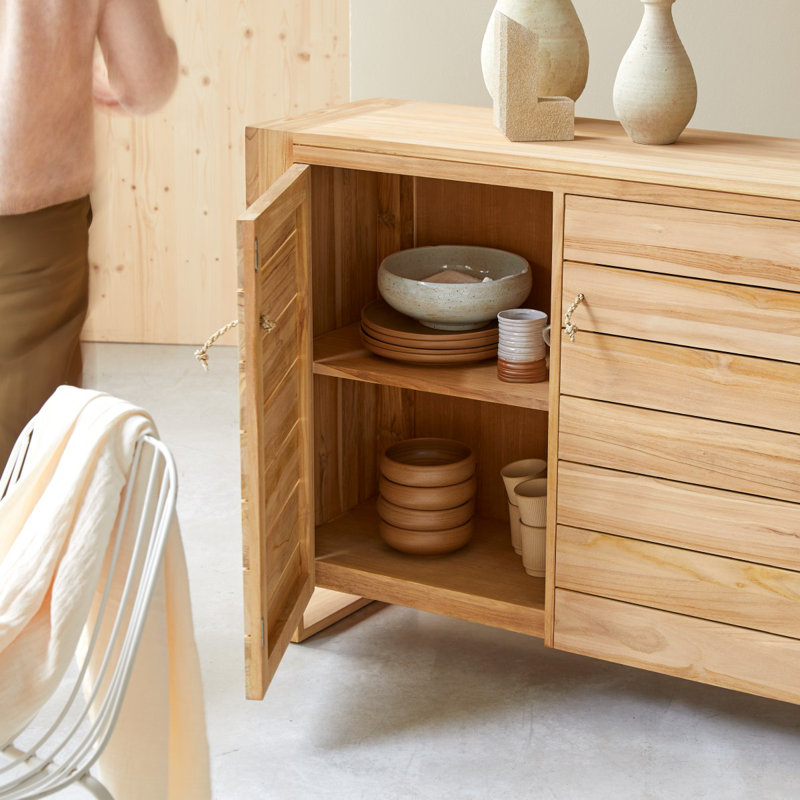Minimalys 66.93'' W Solid Wood Sideboard