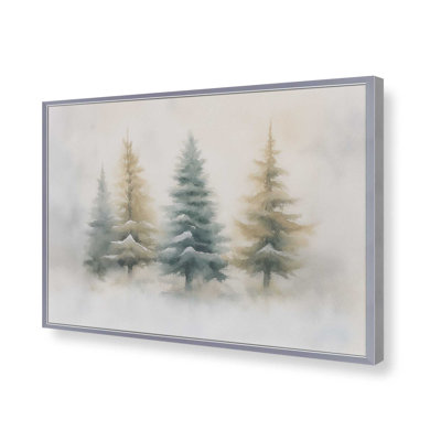 Snowlit Pines Art Print