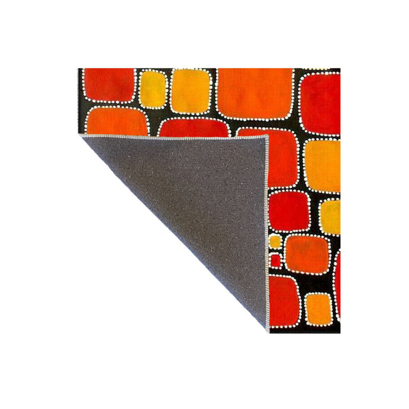 Tapis lavable à motif multicolore à motif multicolore Modern, Tapis de couloir 3 pi 3 po x 6 pi 7 po inclus