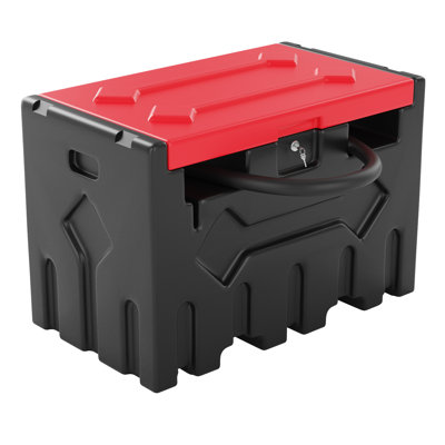 Réservoir de transfert portatif 52 gallons rotomoulé, contenant de carburant PE robuste avec pompe électrique de 12 V, buse automatique et tuyau de 15 pi