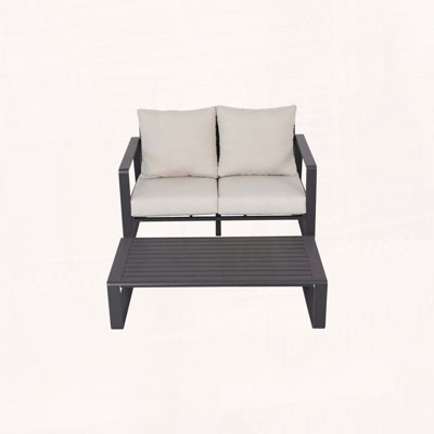 Double Sofa + Rectangular Coffee Table Set