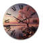 Horloge murale en bois rose-1381905420