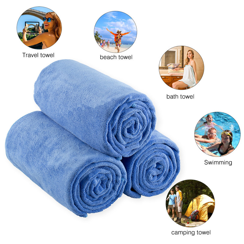 Midweight Bath Towel, Blue