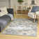 Marther Flatwoven Wool Ivory Blue Modern Indoor Rug