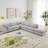 Ericah 115.8" W Chenille Upholstered Modular Sectional with Ottoman-659558738