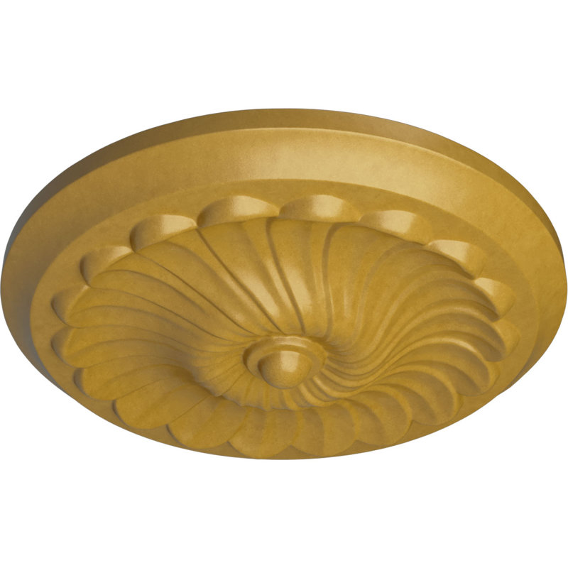 Médaillon de plafond H 12,25 po x l 12,25 po x P 2,25 po, Or iridescent