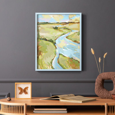 Upriver II Framed Print - Solid Wood