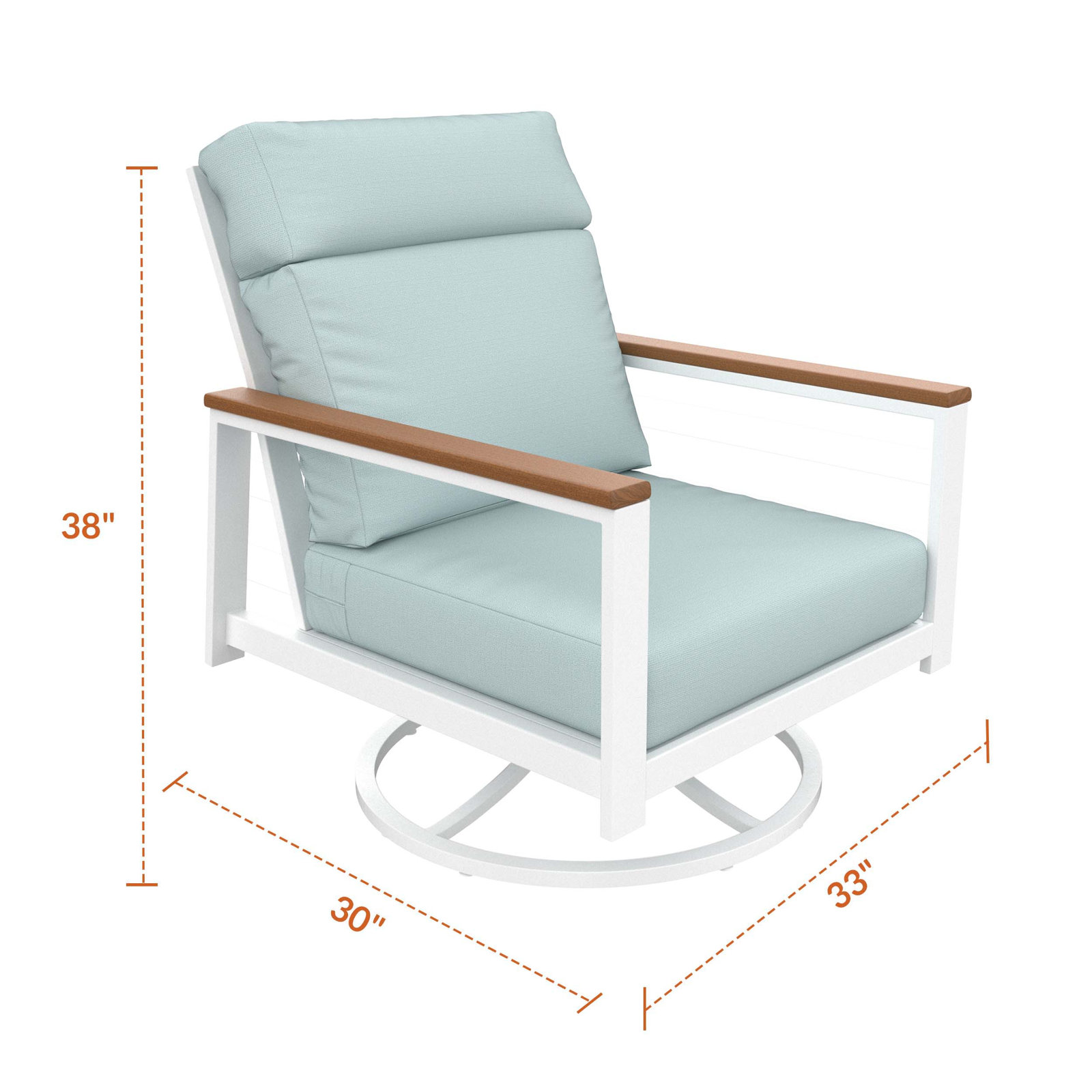 Townsend Sunbrella® Swivel Patio Lounge Chair, Bliss Dew, Brown