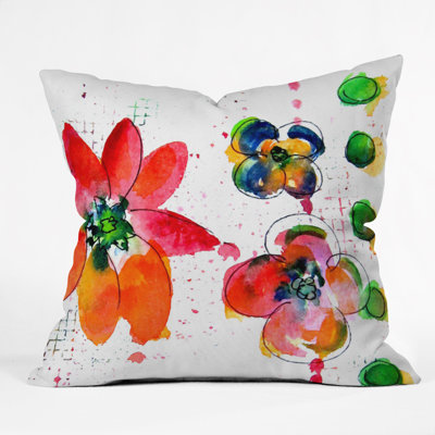 Summer in Watercolor Indoor/Outdoor Throw Pillow