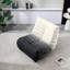 Fauteuil inclinable, pivotant et berçant en velours avec repose-pieds réglable et poche latérale
