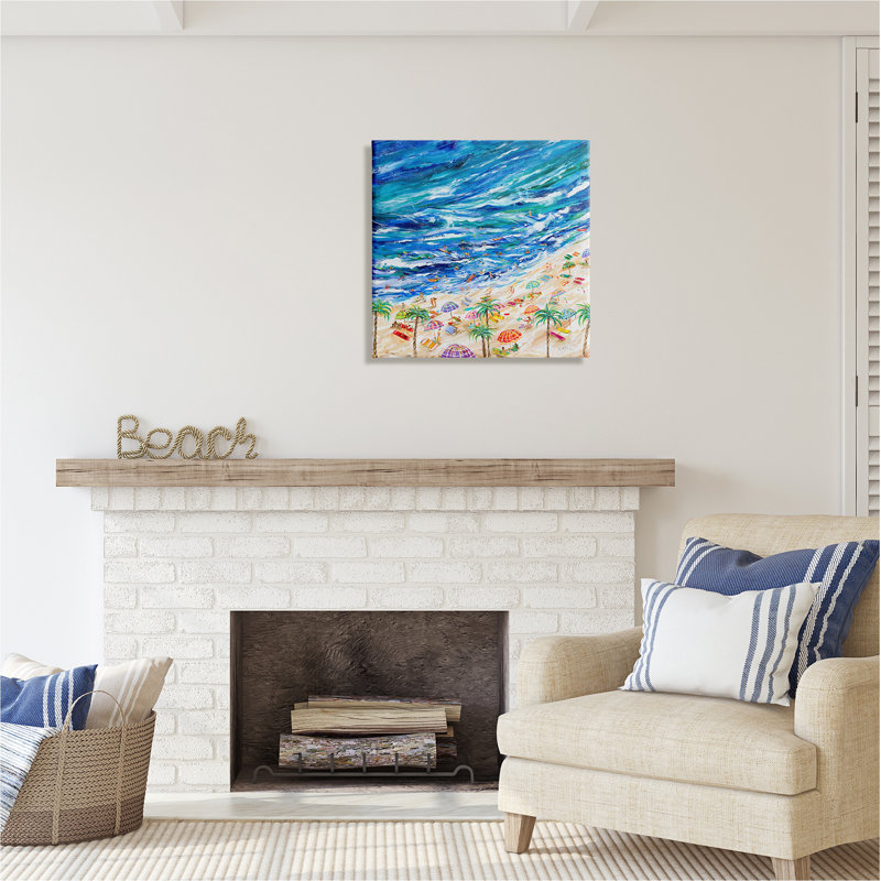 «Highland Dunes Summer Beach On Canvas» par Estelle Grengs, reproduction, H 24 po x l 24 po x P 1,5 po