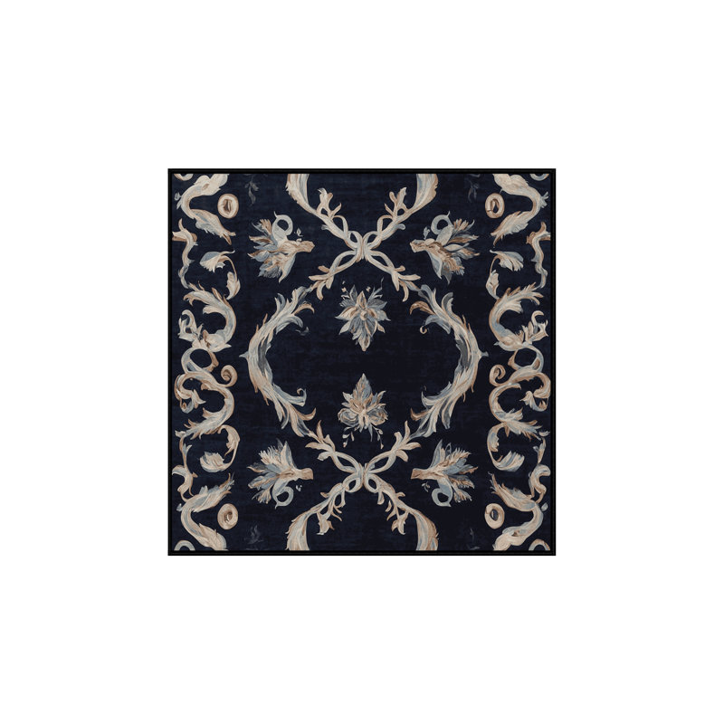 Machine Washable Gray Area Rug, Square 4'
