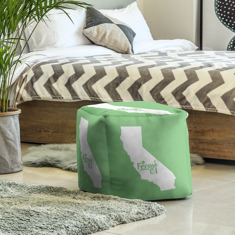 Repose-pieds cubique fresno california, Vert
