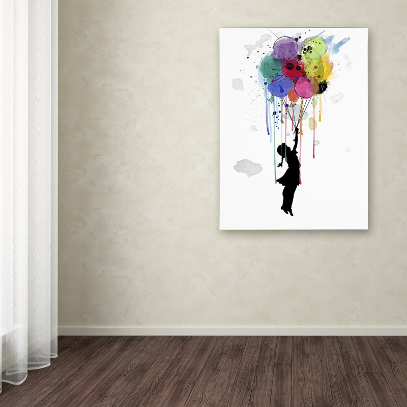 Art sur toile Kieninger «Drips Balloon», H 24 po x l 18 po x P 2 po