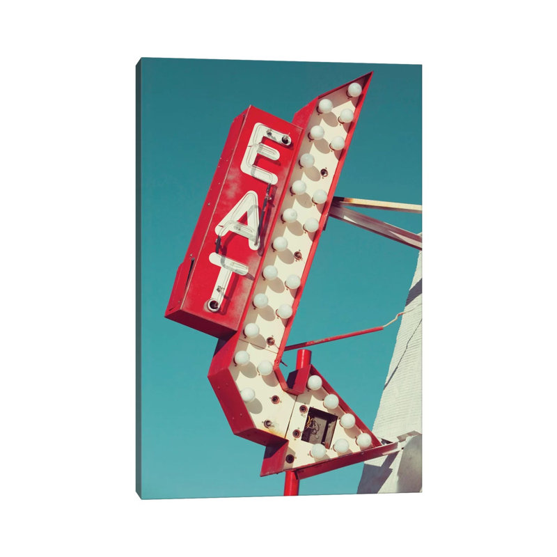 Retro Eat Sign by Danita Delimont - Wrapped Canvas Print, 66.04 cm H x 45.72 cm W x 1.91 cm D