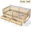 Lit plateforme sécuritaire pour enfants avec garde-corps complets et rangement sous le lit-1880127875-1893383646