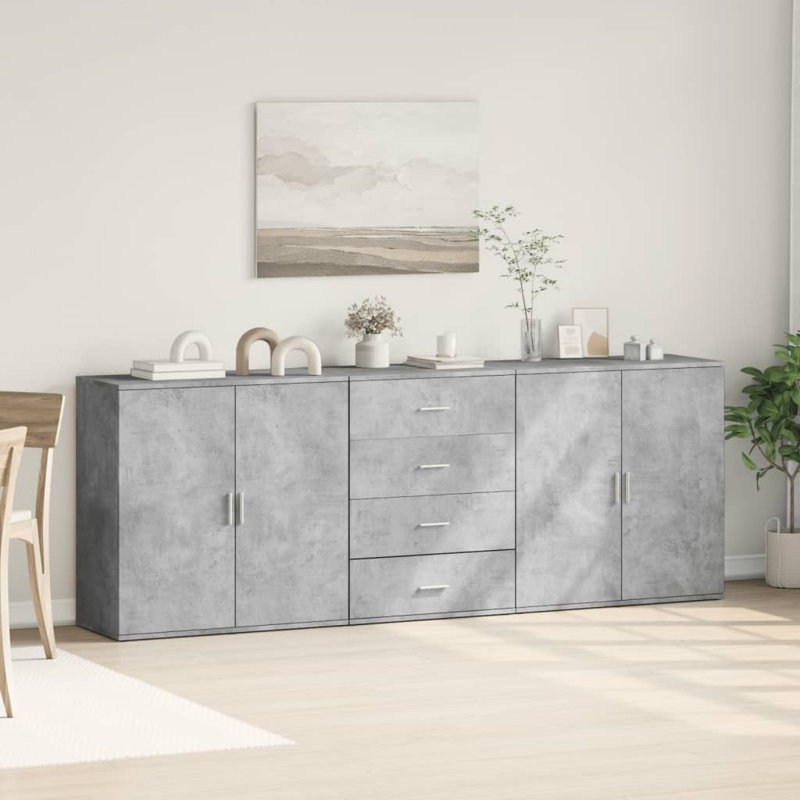 Aitiana 79cm Sideboard, Concrete Grey