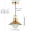 Luminaire suspendu 1 lumière à cône simple Stebbins