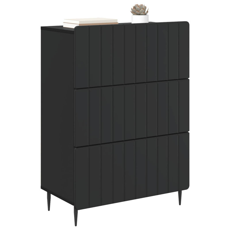 Accent Chest, Black, 92cm H x 66cm W x 34.5cm D