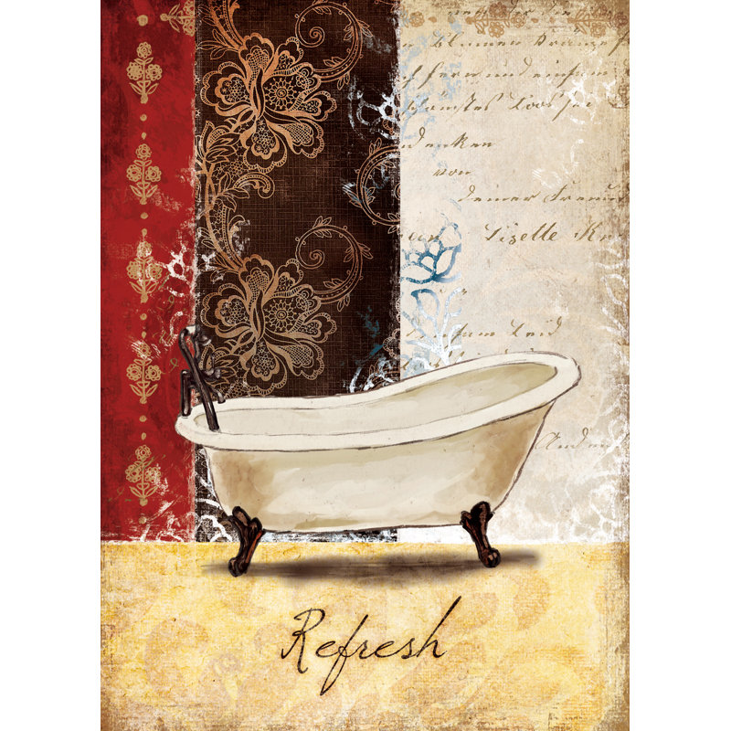 Refreshing Bath - Painting Print, 122 cm H x 81 cm W , Black Floater Framed