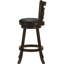 2 tabourets de bar pivotants Cappuccino - couleur, siège noir tendance pour salle à manger, revêtement, stable