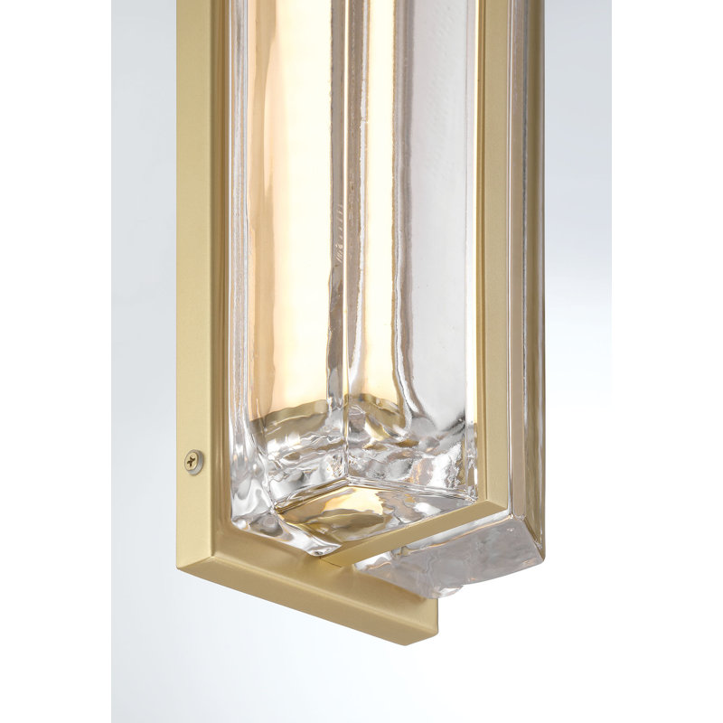 Langferd, extérieur, 16 po, mat, verre transparent, Doré