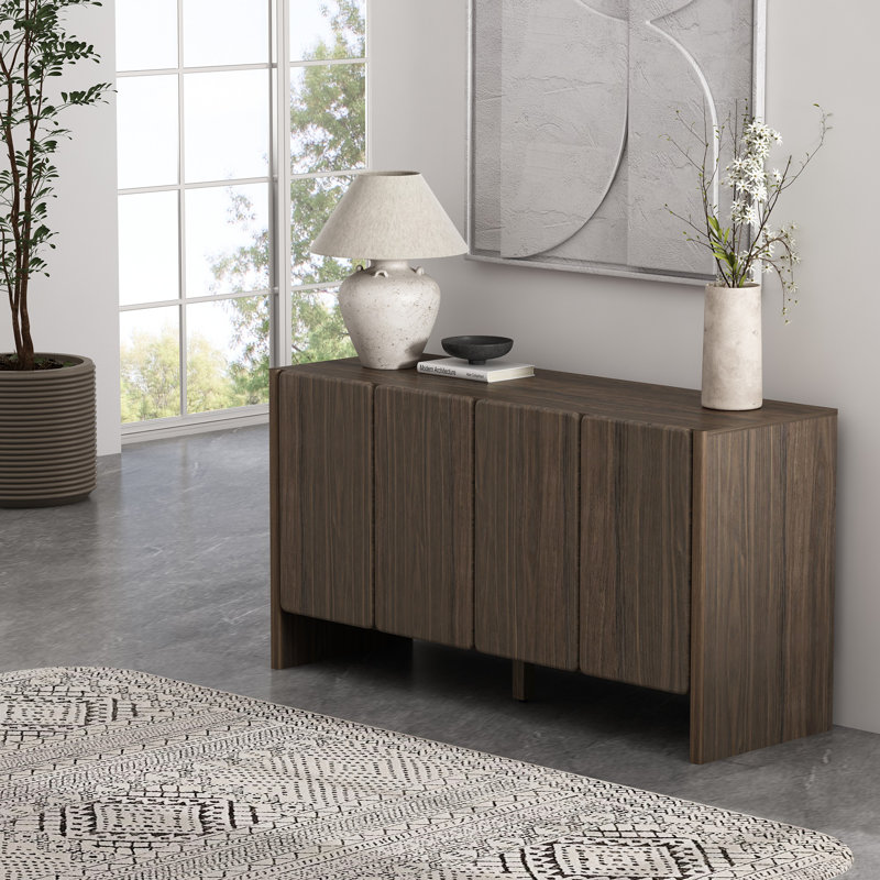 Linda 60" Sideboard In Walnut Brown, Walnut Brown