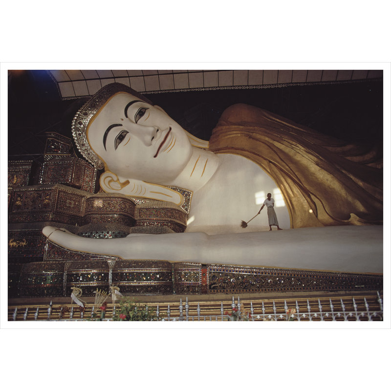 Shwethalyaung Buddha Print by Slim Aarons, 32.5" H x 48.5" W x 0.1" D, Unframed