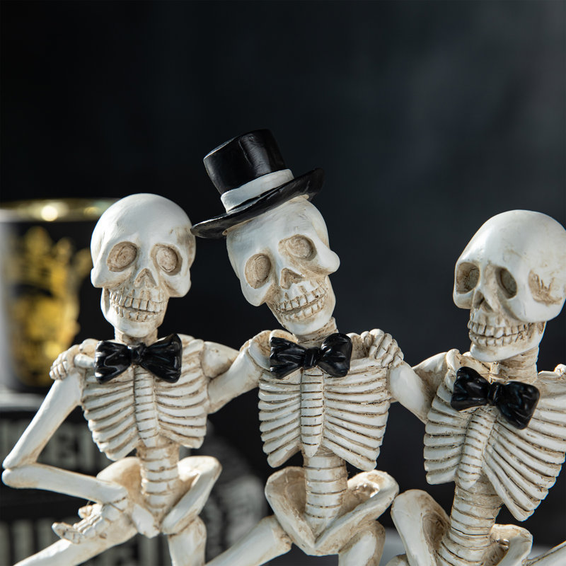 10.50''H Halloween Polyresin Dancing Skeleton Table Decor
