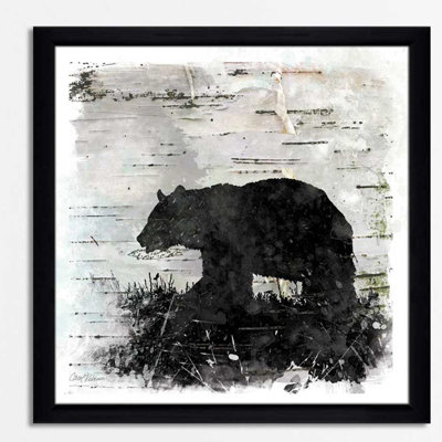 « birchbark bear », reproduction d’impression encadrée
