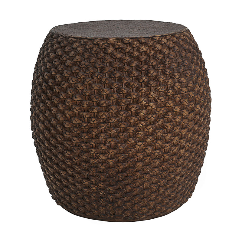 Faux Rattan Side Table
