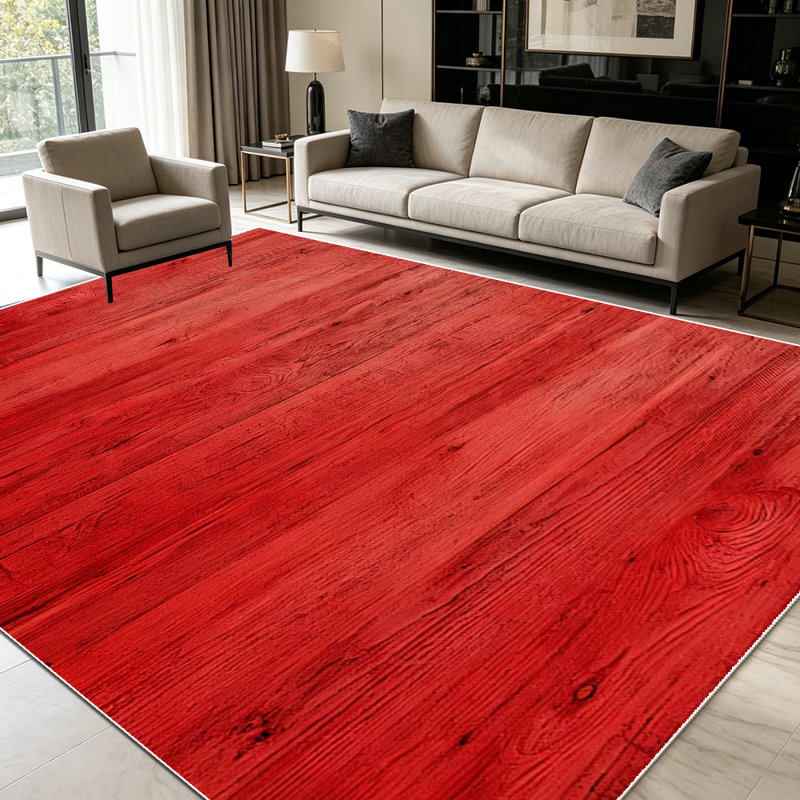 1PC Rustic Red Wood Grain area rugs for Living Room, Soft and Comfortable, Suitable for all seasons, easy-to-maintain, machine washable Indoor floor mat, Under Table Farmhouse suitable for dining area, bedroom, kitchen entryway, home office,