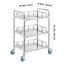 Chariot roulant Lab, chariot en acier inoxydable à 3 tablettes