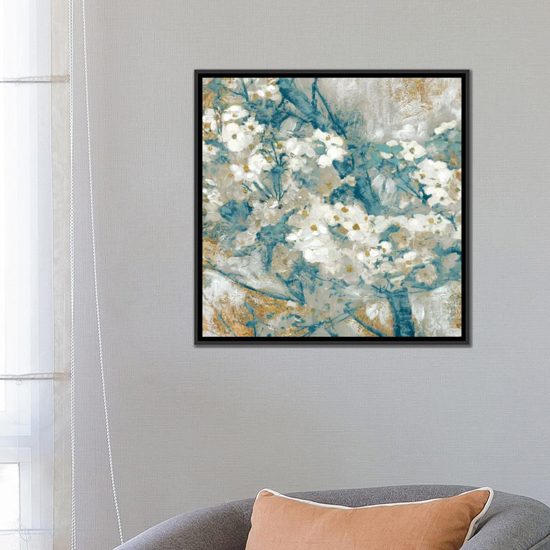 «Golden Dogwood I», reproduction sur toile, H 26 po x l 26 po x P 1,5 po, Toile tendue, Pas de tapis