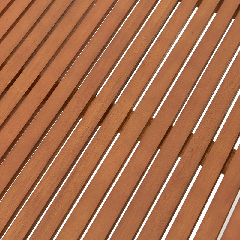 Stamford 48" Natural Eucalyptus Wood Outdoor Coffee Table
