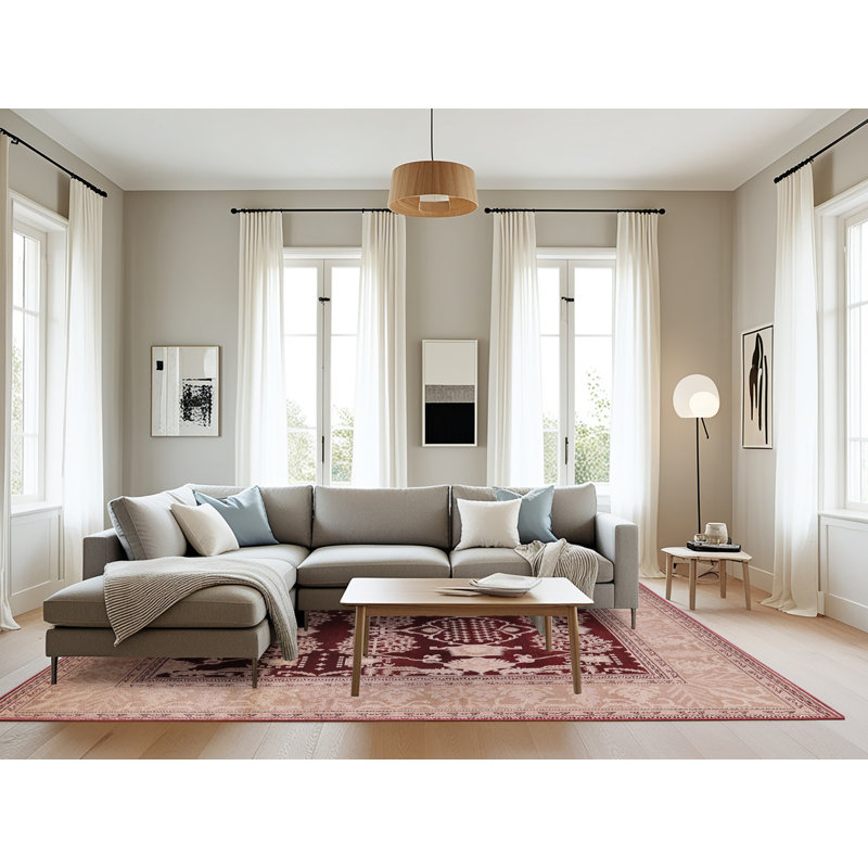 Tapis oriental rouge Stig, Rectangle 8 pi x 12 pi