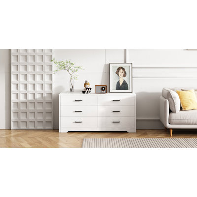 Commode 6 tiroirs en bois aggloméré