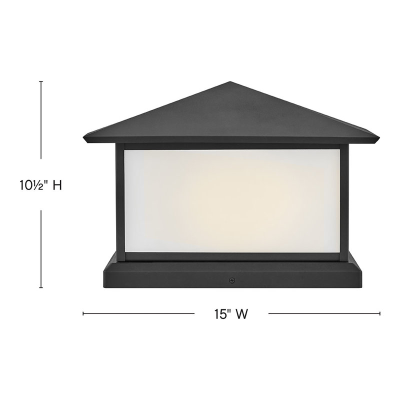 Walter 2 - Light Pier Mount Lantern, Textured Black