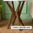 Jahey Solid Wood Crossed Legs Round End Table with Smooth Top and Sturdy Four-Leg Base-451479461