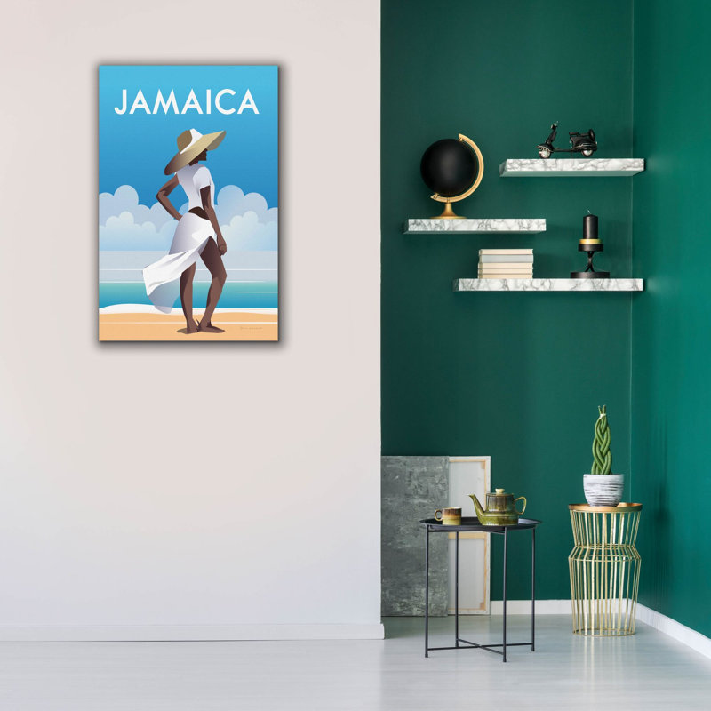 "Epic Graffiti" Jamaïque "par Omar Escalante, art mural sur toile, H 40 po x l 26 po x P 1,5 po