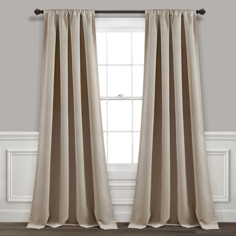 Blackout Curtain Pair, 52" W x 84" L, Neutral