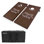 GoSports Regulation Size Wooden Cornhole Set with Dark Brown Finish and Wedding Design - Includes Carrying Case
