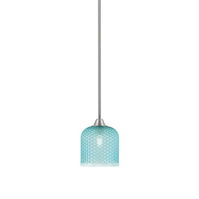 Mini-luminaire suspendu en nickel brossé 7 "Paramount